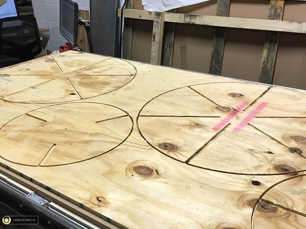 CNC cutting of the pod subfloor in Charlottesville Va